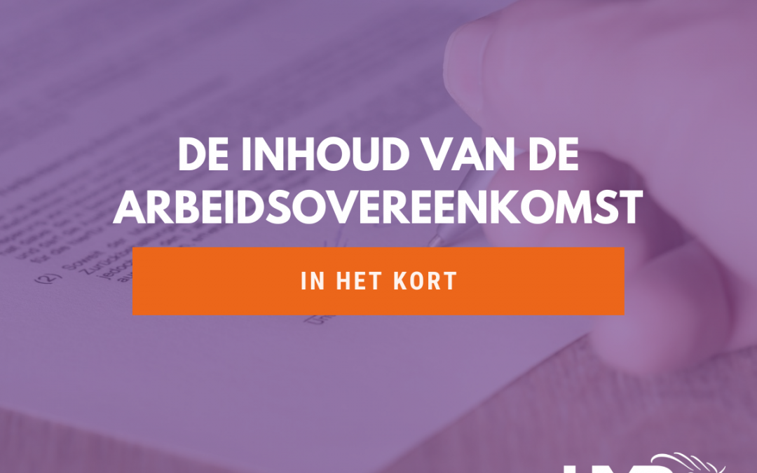 De inhoud van de arbeidsovereenkomst