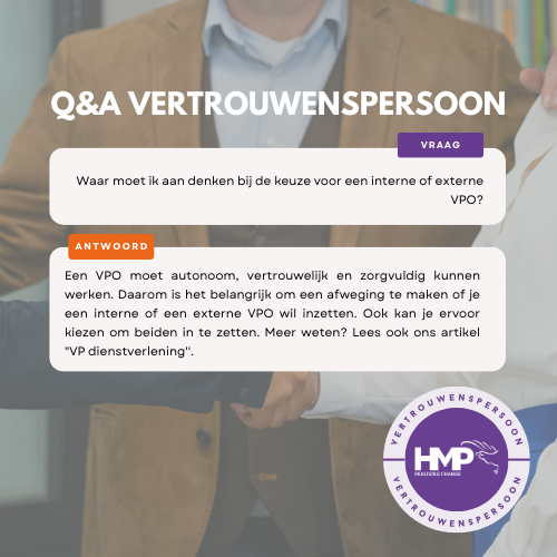 Q&A Vertrouwenspersoon ongewenste omgangsvormen